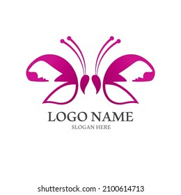 Butterfly logo icon vector design illustration