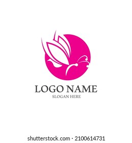 Butterfly logo icon vector design illustration