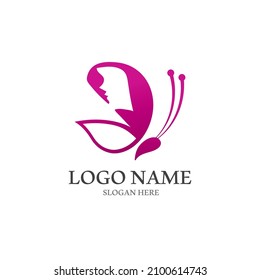 Butterfly logo icon vector design illustration
