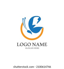 Butterfly logo icon vector design illustration