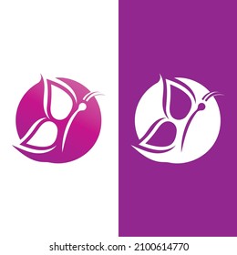 Icono de logotipo de mariposa ilustración de diseño vectorial