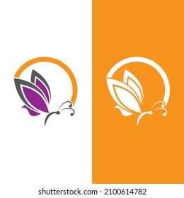 Butterfly logo icon vector design illustration
