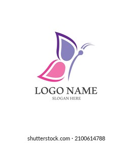 Butterfly logo icon vector design illustration