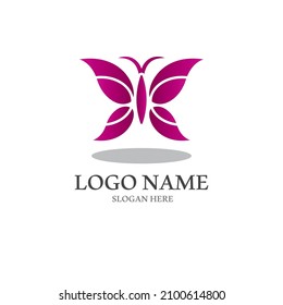 Butterfly logo icon vector design illustration