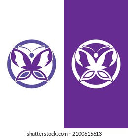 Icono de logotipo de mariposa ilustración de diseño vectorial