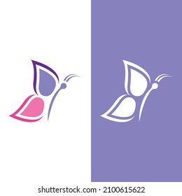 Butterfly logo icon vector design illustration
