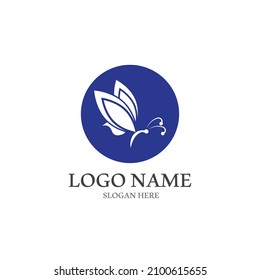 Butterfly logo icon vector design illustration