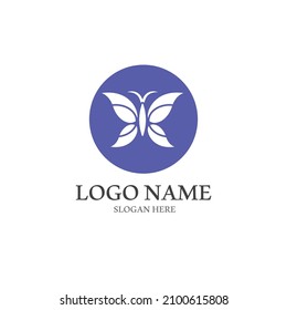Butterfly logo icon vector design illustration
