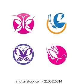 Butterfly logo icon vector design illustration