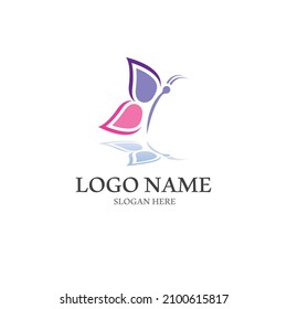 Butterfly logo icon vector design illustration