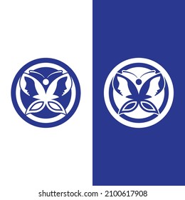 Butterfly logo icon vector design illustration