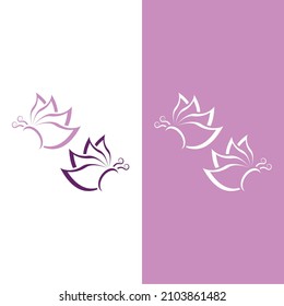 Butterfly logo icon vector design illustration