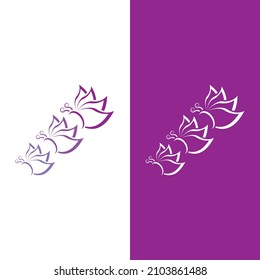 Butterfly logo icon vector design illustration
