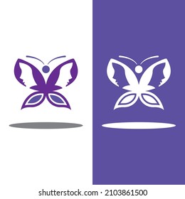 Butterfly logo icon vector design illustration