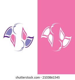 Butterfly logo icon vector design illustration
