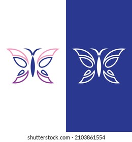 Butterfly logo icon vector design illustration