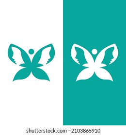 Butterfly logo icon vector design illustration