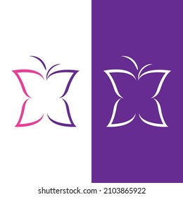 Butterfly logo icon vector design illustration