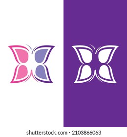 Butterfly logo icon vector design illustration