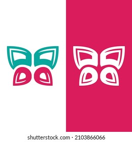 Icono de logotipo de mariposa ilustración de diseño vectorial