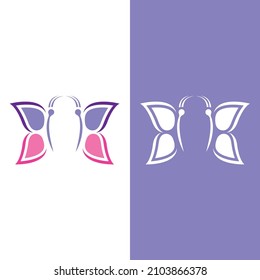 Butterfly logo icon vector design illustration