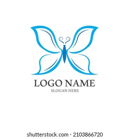 Butterfly logo icon vector design illustration