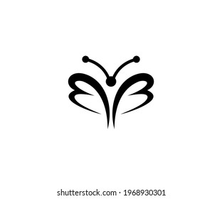 Butterfly logo icon vector illustration