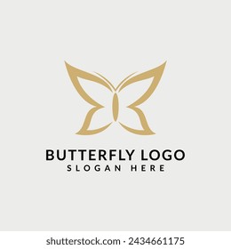 butterfly logo icon vector illustration