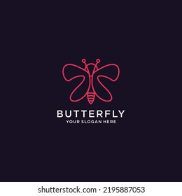 Butterfly logo icon vector image