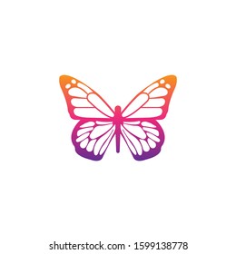 Butterfly logo icon vector isolated.