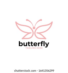 butterfly logo icon vector isolated