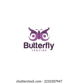 Butterfly logo icon vector isolated