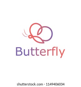 butterfly logo icon vector template
