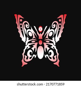 Butterfly logo illustration with premium vector design