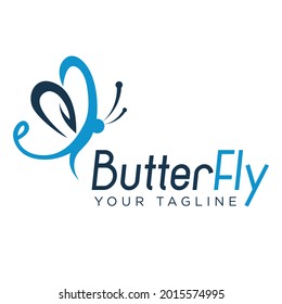 Butterfly Logo Illustration Vector Design Template.