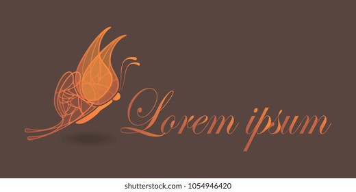 butterfly logo with an inscription