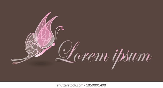 butterfly logo with an inscription