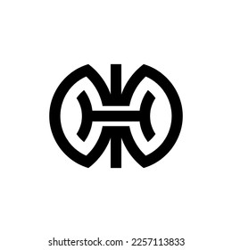 el logotipo de la mariposa y el interior tiene la letra h