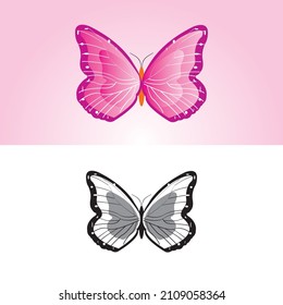 Butterfly  logo  for Ladies product selling  Shop with Catchy Color for all kinds of digital print, banner, poster, flyer, magazine, Id card, Business card 