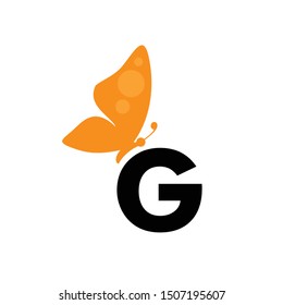 Butterfly Logo. Letter G Symbol and Icon Vector. EPS 10.