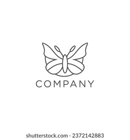 Butterfly logo. line logotype design. Universal premium butterfly symbol logotype.
