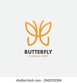 Butterfly logo line, premium butterfly symbol.