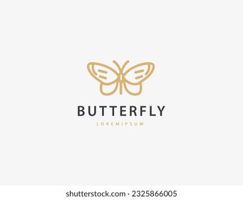 Butterfly logo. Luxury butterfly logo icon vector. Universal premium butterfly symbol logo. Butterfly conceptual simple icon.