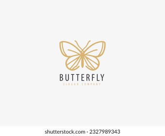 Butterfly logo. Luxury butterfly logo icon vector. Universal premium butterfly symbol logo. Butterfly conceptual simple icon.