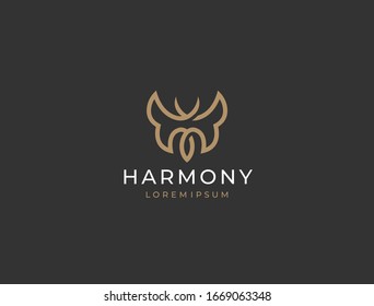 Butterfly logo. Luxury line logotype design. Universal premium butterfly symbol logotype.