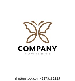 Butterfly logo. Luxury line logotype design. Universal premium butterfly symbol logotype.