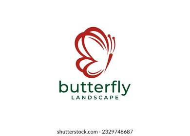 Butterfly logo. Luxury line logotype design. Universal premium butterfly symbol logotype