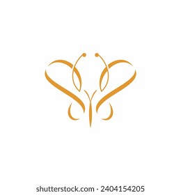 Butterfly logo. Luxury line logotype design. Universal premium butterfly symbol logotype.	