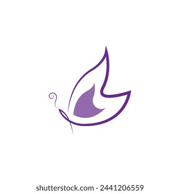 Butterfly logo. Luxury line logotype design. Universal premium butterfly symbol logotype.