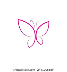 Butterfly logo. Luxury line logotype design. Universal premium butterfly symbol logotype.